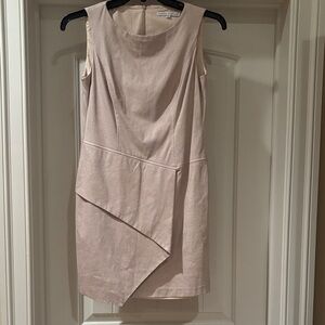 Donna Degan Elegant Asymmetrical Cream Dress Size 4